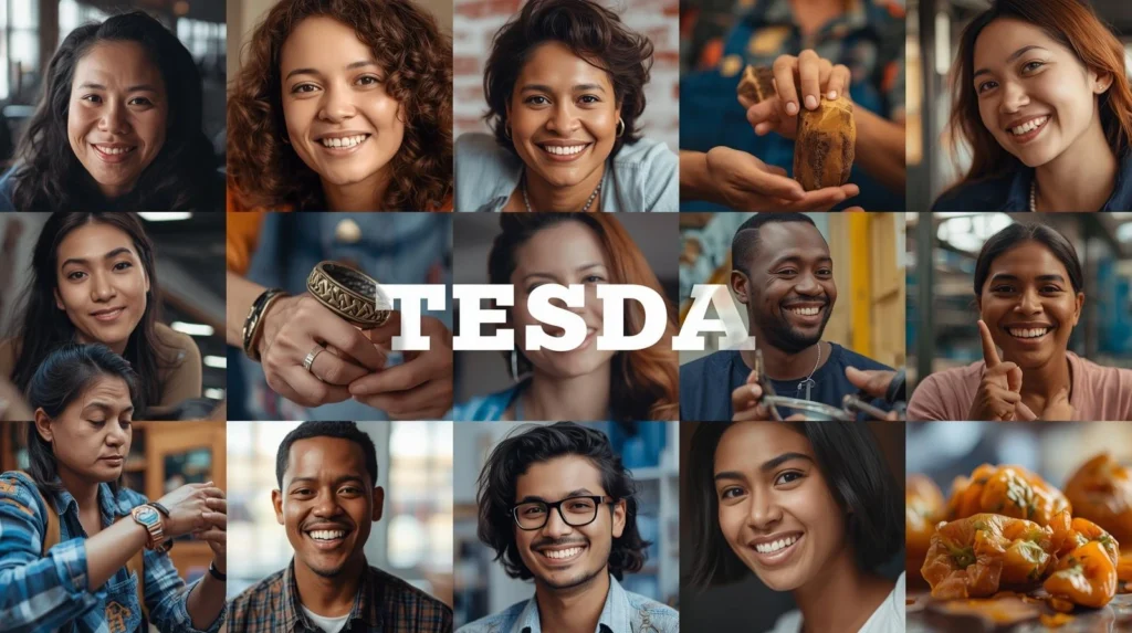 photo collage of diverse TESDA success stories