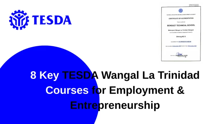 8 Key TESDA Wangal La Trinidad Courses for Employment & Entrepreneurship
