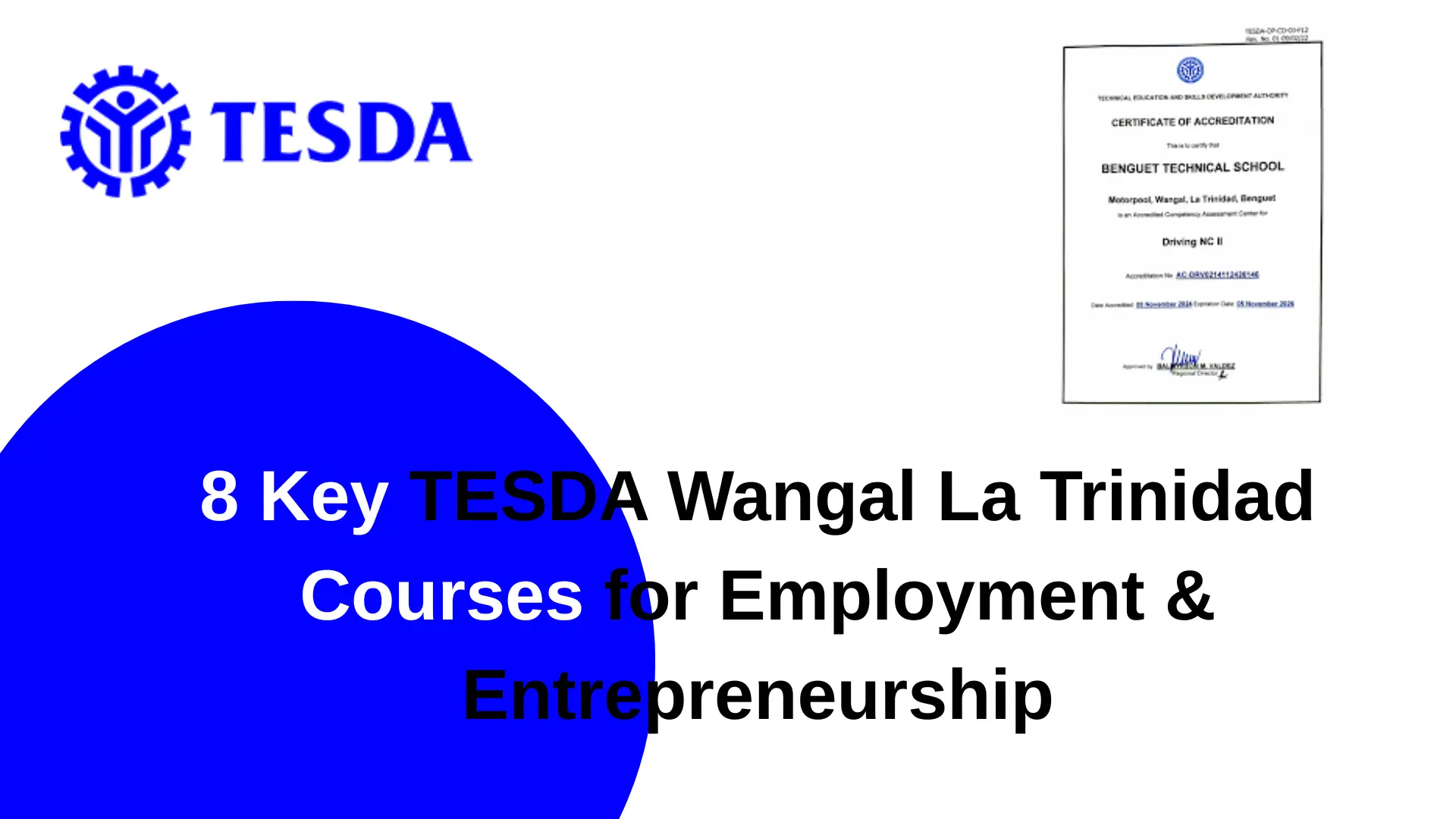 8 Key TESDA Wangal La Trinidad Courses for Employment & Entrepreneurship