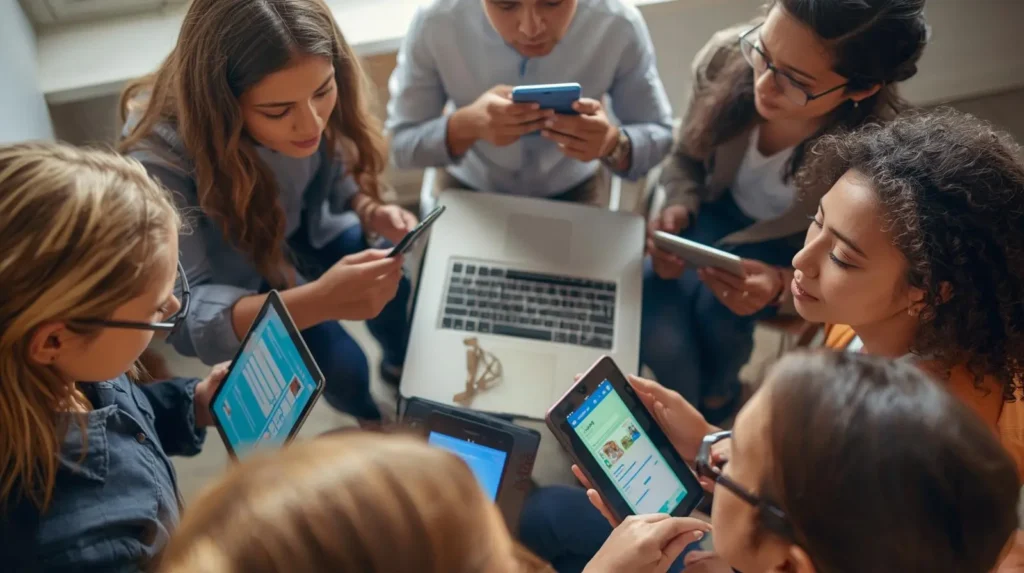 final motivational image showing diverse learners using TESDA Online Program on various devices